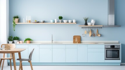 Poster - light blue wall paint