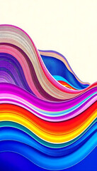 Bold colorful abstract waves with motion effects