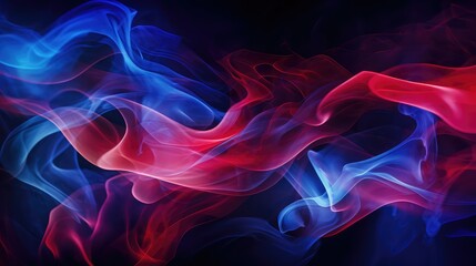 Wall Mural - mesmerizing blue red smoke