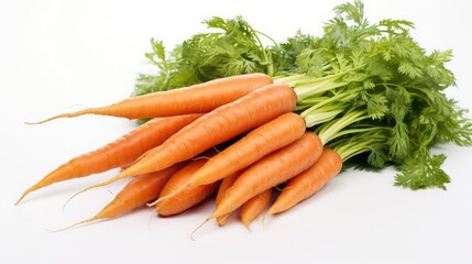 Poster - carrots organic produce white background