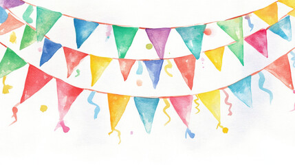 Poster - Watercolor Party Flags.