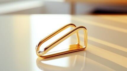 Poster - elegant gold paper clip