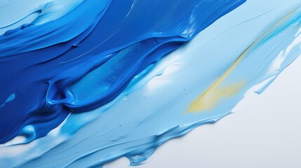 Poster - contrast blue paint smear