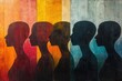 © julija - diverse group profile silhouettes harmonious composition unity in diversity concept inclusive representation stylized human mosaic