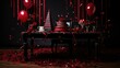 © PikePicture - table black and red confetti
