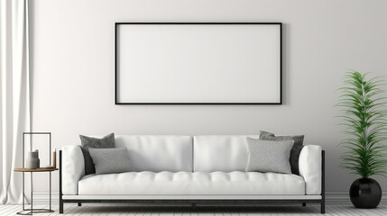 Poster - elegant blank frame on wall