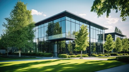 Wall Mural - sleek exterior office building