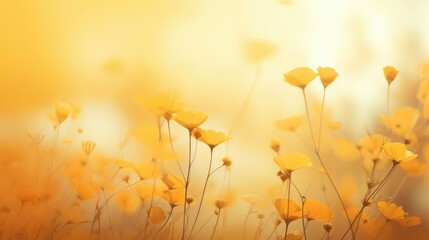 Canvas Print - dreamy yellow orange background