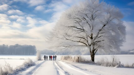 Poster - friends country road snow