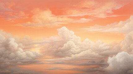 Poster - sky clouds orange