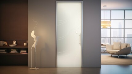 Wall Mural - design frosted glass door