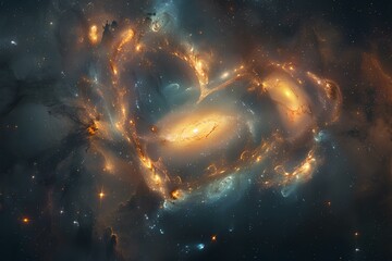 Wall Mural - Heart shaped Galaxy