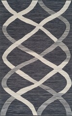 Wall Mural - Abstract Dark Grey and White Rug Pattern