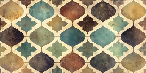 Sticker - Vintage Moroccan Tile Pattern