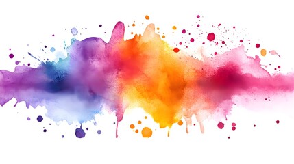 Wall Mural - Abstract watercolor background with colorful splashes