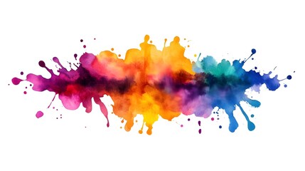 Wall Mural - Abstract watercolor splash in vibrant colors