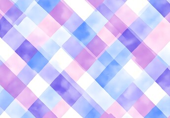 Wall Mural - Watercolor Plaid Pattern