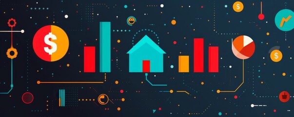 Wall Mural - abstract business growth and finance concept