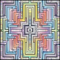 Wall Mural - Abstract colorful geometric pattern