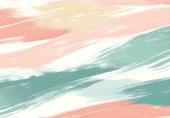 Poster - Abstract Watercolor Background with Pink, Green, and White