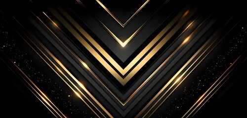 Poster - Abstract Black and Gold Background