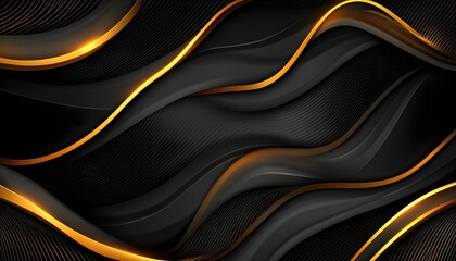 Poster - Abstract Black and Gold Background