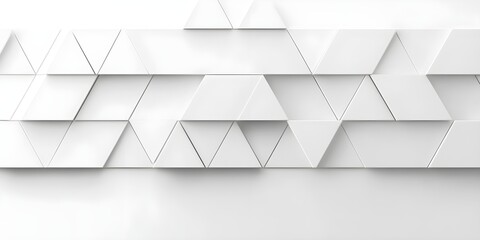 Canvas Print - White Triangles Abstract Background