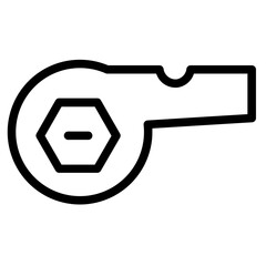 Sticker - Rugby Whistle Coach Line Icon