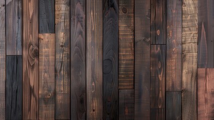 Wall Mural - Elegant dark stained wooden backdrop with subtle grain, perfect for creating a refined and sophisticated atmosphere in any setting or presentation.