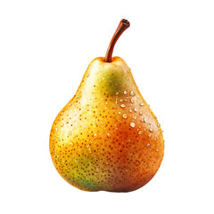 A fresh, ripe pear isolated white background