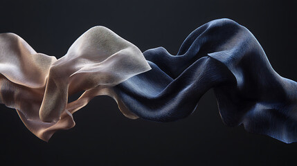 Sticker - Levitating scarf with subtle texture variations displayed