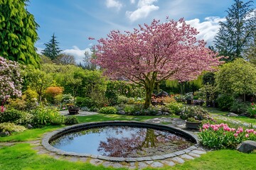 Canvas Print - garden in spring