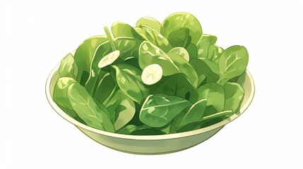 A white plate with green vegetables on it