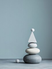 Sticker - Stone Tower - Minimalist Still Life.