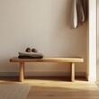 © Rjdp - 3D Entryway Bench Icon: Seating with Storage for Foyers Illustration Logo