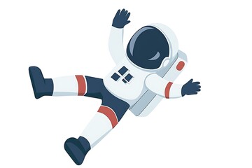 Sticker - Astronaut Floating in Space.