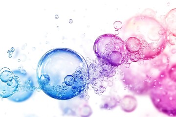 Canvas Print - Abstract Colorful Bubbles on White Background.