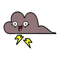 Sticker - cute cartoon of a storm cloud