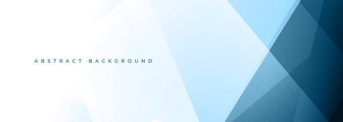 Poster - White and blue modern abstract background. Blue and white abstract banner with geometric shapes. Vector illustration