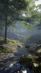 Canvas Print - Forest Stream.