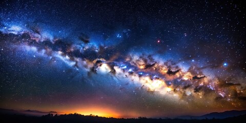 Wall Mural - Spectacular image of the Milky Way galaxy in the night sky, galaxy, stars, space, astronomy, universe, cosmic