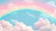 © aironamad - Bright and Colorful Rainbow Surrounded by Soft Clouds and a Beautiful Sky