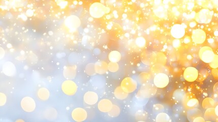 Poster - Abstract Golden Bokeh Background, Festive Lights