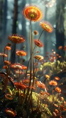 Ethereal Forest Flowers: A Dreamlike Botanical Landscape