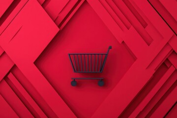 Wall Mural - black friday shopping concept cyber monday price cut, futuristic layout, clean tech elements, flat d