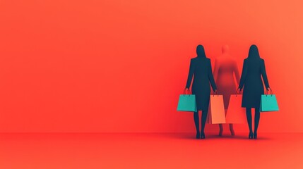 Wall Mural - black friday shopping concept minimalistic black friday sale frenzy, fast-paced icons, sleek discoun