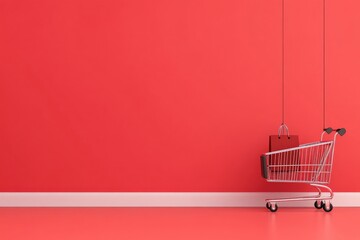 Wall Mural - black friday shopping concept minimal black friday price cut, bold discount labels, clean layout, fl