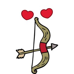 Canvas Print - cartoon doodle bow and arrow