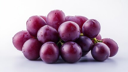 Red grape isolated on white background with clipping path : Generative AI