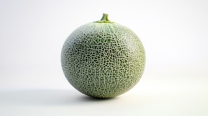 A whole melon with a textured rind, showcasing its unique surface pattern.